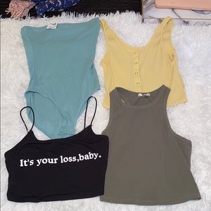 WORN ONCE SUMMER CROP TOP BUNDLE. MAKE OFFER